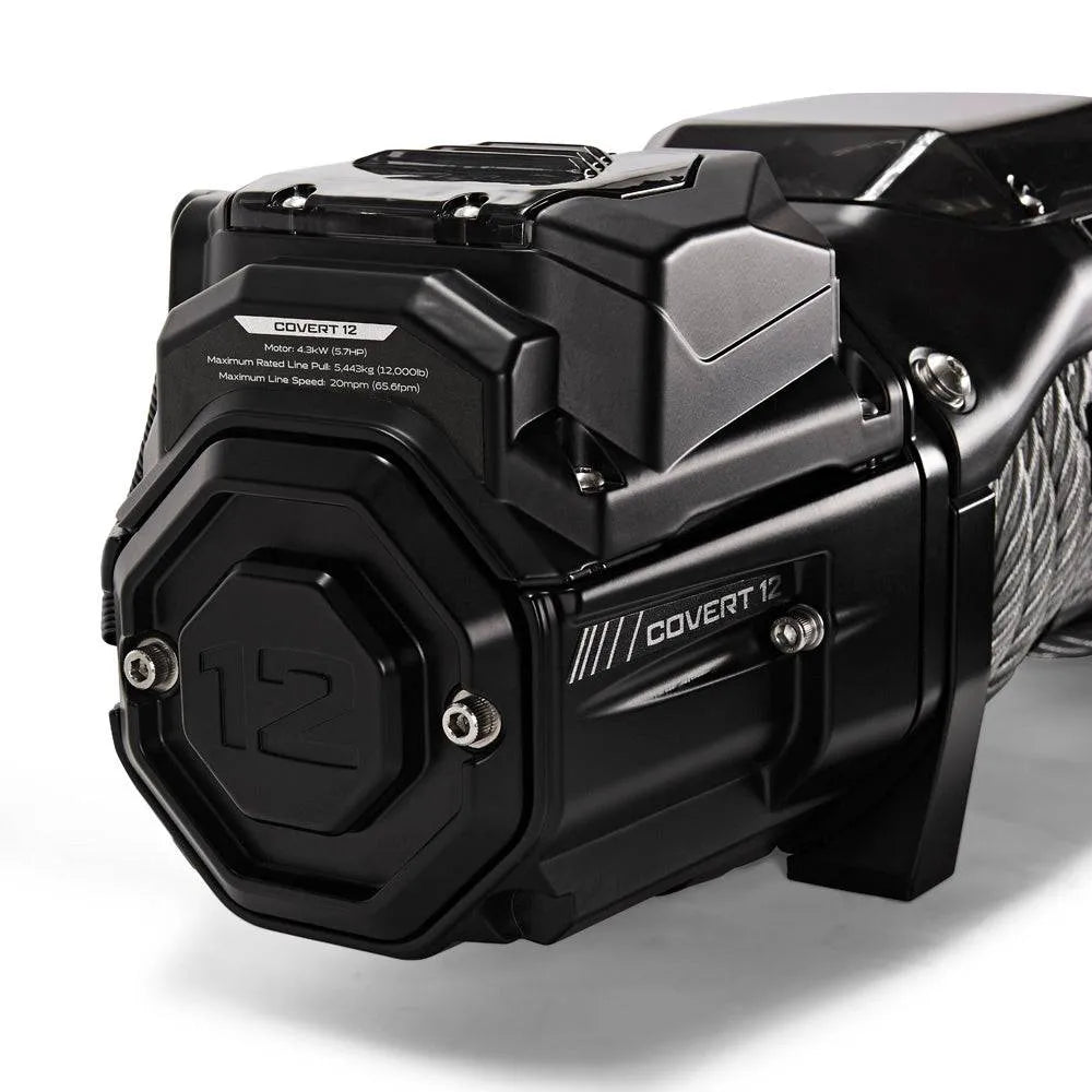 Treuil COVERT 12 Bushranger | 12V | 5443 KG | Cable Acier - BYD Shark 2024+