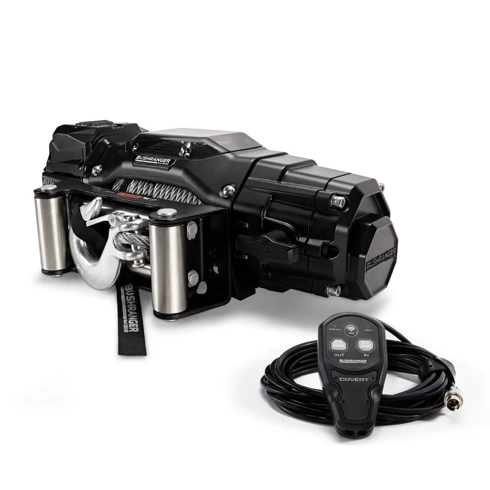 Treuil COVERT 12 Bushranger | 12V | 5443 KG | Cable Acier - BYD Shark 2024+