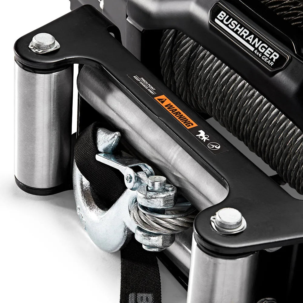 Treuil COVERT 12 Bushranger | 12V | 5443 KG | Cable Acier - BYD Shark 2024+