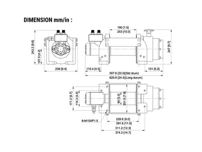 Treuil Hydraulique COMEUP HV 8 - 3 630 kg - 4x4 & Dépannage - BYD Shark 2024+