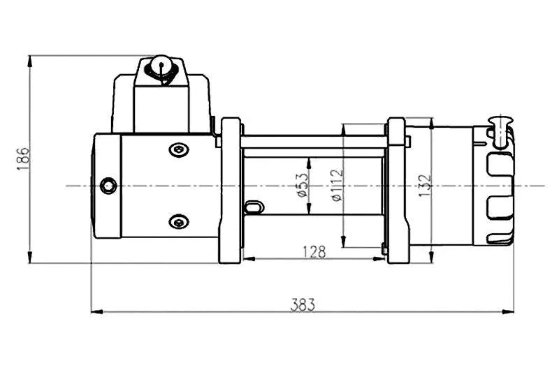 Treuil T-MAX ATW-6000 | 2720 Kg | 12V - Cable Acier - BYD Shark 2024+
