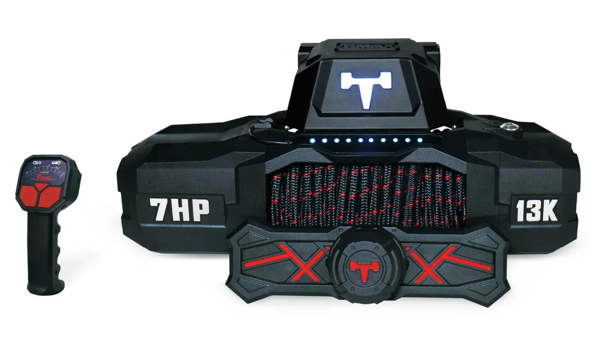 Treuil T-MAX EWI13000S TITAN FORCE VIEW | 5.9T | Câble Synthétique | 12V - BYD Shark 2024+