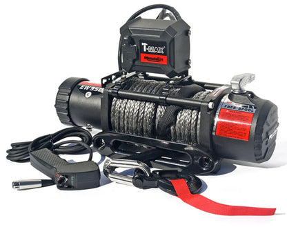 Treuil T-MAX Muscle Fit MW12500 | 5665 Kg | 12V | Cable Synthétique/Plasma - BYD Shark 2024+