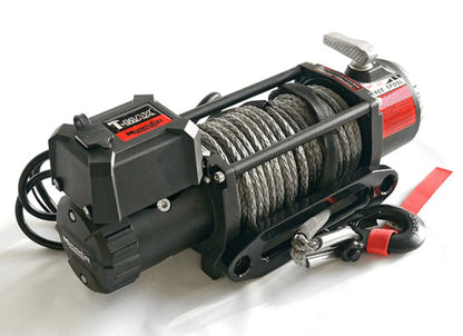 Treuil T-MAX Muscle Fit MW12500 | 5665 Kg | 12V | Cable Synthétique/Plasma - BYD Shark 2024+