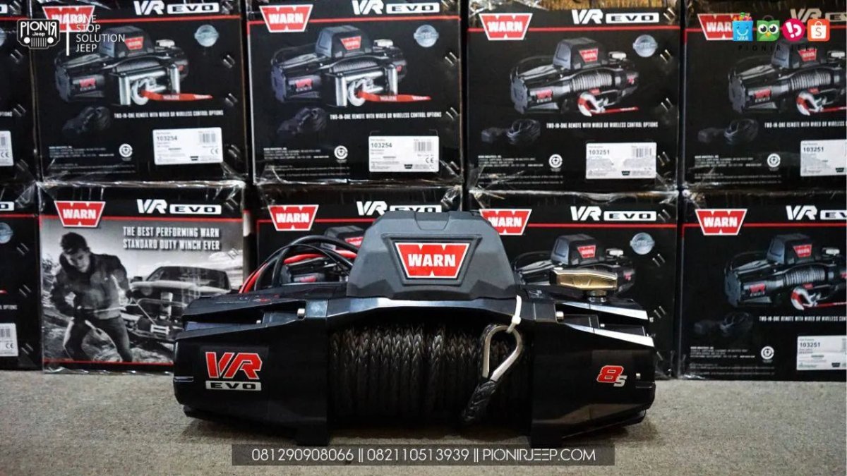 Treuil WARN VR-EVO 8-S | 3.6T | Corde Synthétique | 12V - BYD Shark 2024+