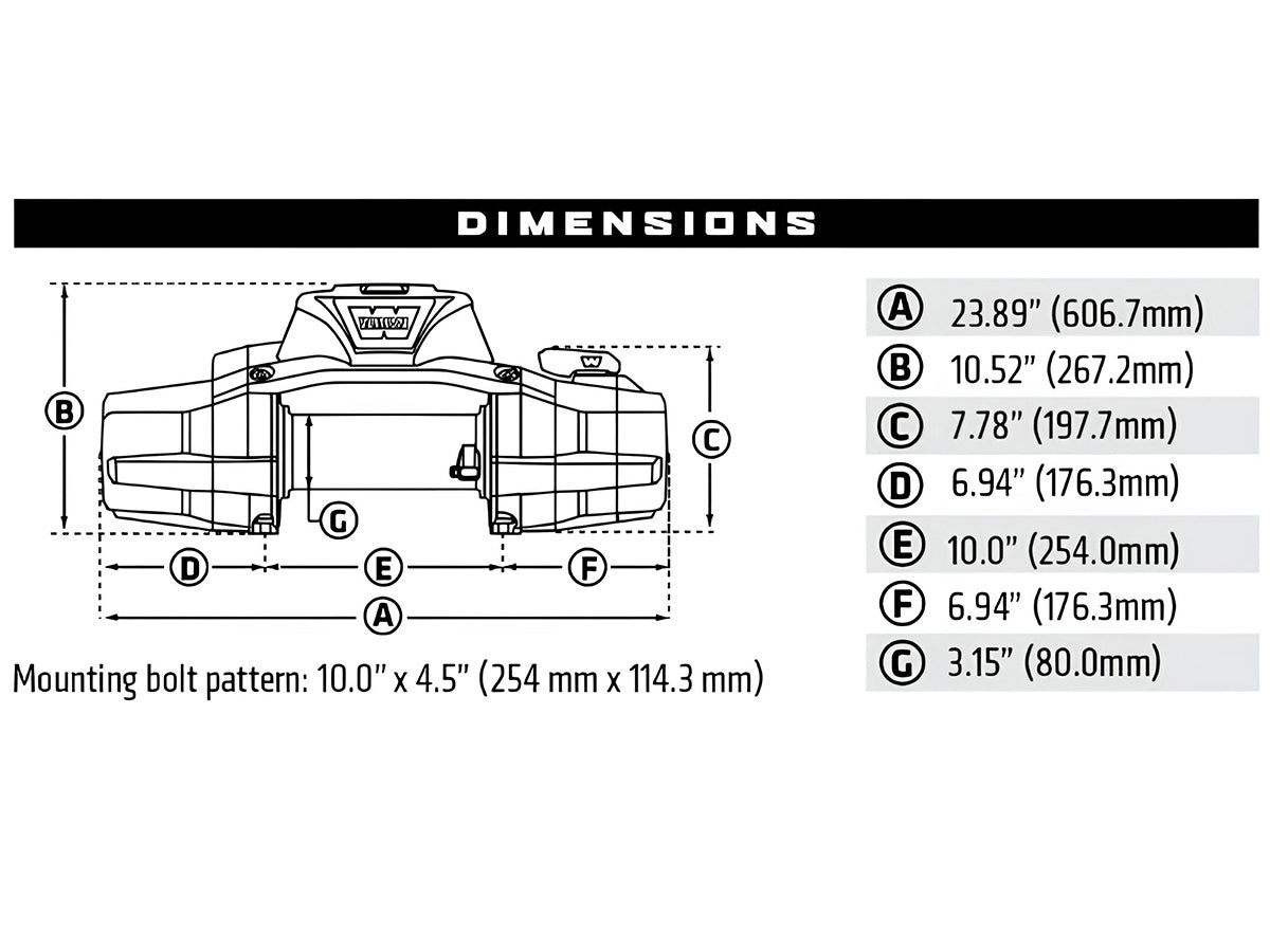 Treuil Warn Zeon XP10S 4.5T 12V | Corde Synthétique & Bluetooth - BYD Shark 2024+
